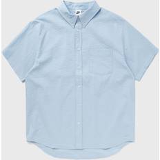 Nike Uomo Camicie Life Men's Seersucker Button-Down Shirt - Blue