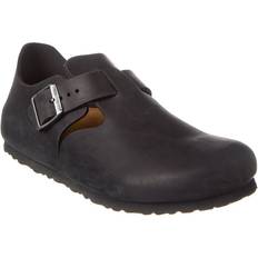 Birkenstock Black Clogs Birkenstock London Flat Shoes Oiled Leather Narrow - Black