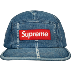 Supreme Hombre Accesorios Supreme Supreme Logo Stripe Jacquard Denim Camp Cap - Blue