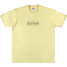 Ropa Supreme KAWS Chalk Logo Tee - Pale Yellow