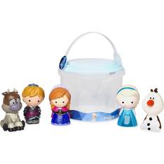 Disney Bath Toys Disney Official Frozen Bath Toy Set, 5 Pc. Set, Includes Anna, Elsa, Olaf, Sven and Kristoff Frozen Toys with Storage Bucket, Suitable for 6 Months