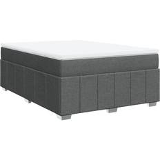 mit Matratze 140x200 cm - Grau Boxspringbett