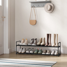 Rebrilliant 2 Tier Metal Storage Shelf 12 Shoe Rack