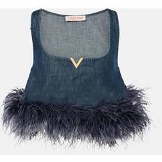 Damen - Gold Tanktops Valentino Bralette VGold Denim