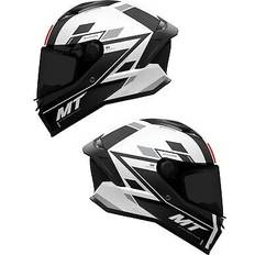 MT Helmets stinger motorbike crash riding motorcycle full face helmet back and white