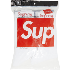 Supreme Men Clothing Supreme Supreme x Hanes Crew Socks 4 Pack - White