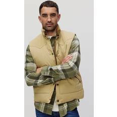 Lee Herre Overtøj Lee Reversible West Puffer Vest - Sand