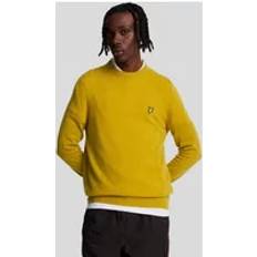 Gula - Herr - Stickade tröjor Lambswool Blend Crew Neck Jumper - Yellow