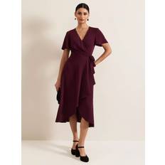 Clothing Phase Eight Julissa Wrap Dress - Burgundy