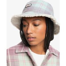 Men - Pink Hats Quiksilver Reversible Bucket Hat - Plaid Winter Grape Shake