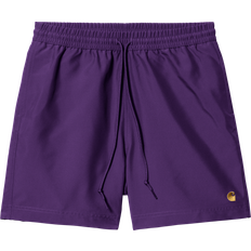 Purple Swimming Trunks Carhartt WIP Chase Swim Shorts - Purple/Tyrian/Gold