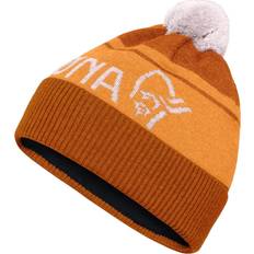 Goud Mutsen Norrøna Heavy Merino Ull Logo Beanie - Gold Flame