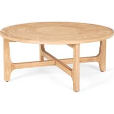 Mercana Wood Round Light Brown Coffee Table