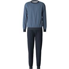 Herr - M Pyjamasar Calida Relax Streamline Manschettpyjamas - Dark Sapphire