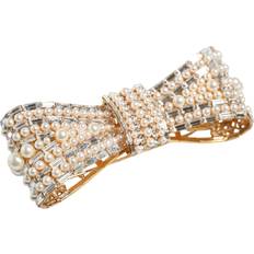 Crystal Brooches Dolce & Gabbana Crystal Bow Brooch Gold Tone