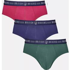 Heritage Cotton Blend Briefs Pack of 3 - Rio Red/Navy/Evergreen