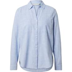 Tom Tailor Dame Bluser Tom Tailor Bluse - Lyseblå/Hvid
