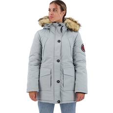 Superdry Parka Med Huva Och Fuskpäls Everest - Grå