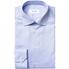 Eton Eton Signature Twill Slim Fit Cut Away - Himmelblå