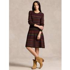 Ralph Lauren Klänningar Ralph Lauren Fair Isle Wool Cashmere Dress - Olive/Multi