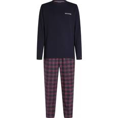 Men Pyjamas on sale Tommy Hilfiger Long Sleeve Flannel Pyjama Set - Desert Sky/Check