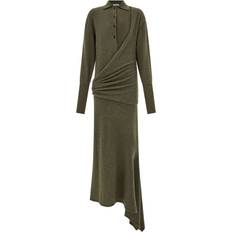 Ferragamo Green Dresses Ferragamo Asymmetric Knitted Dress - Women - Green