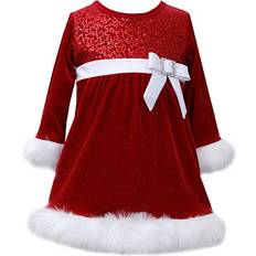 Bonnie Jean Children's Clothing Bonnie Jean Baby Girls Long Sleeve Empire Waist Dress - Red