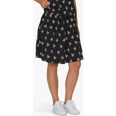 Enita Floral Embroidered Skirt - Black/Cream
