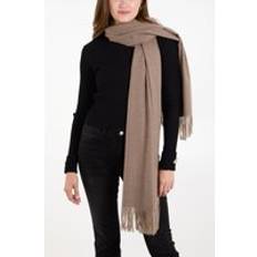 Clothing Blue Vanilla Plain Fluffy Scarf - Grey