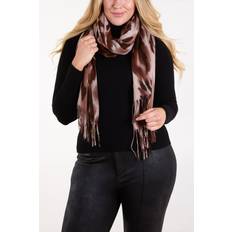 Brown Scarfs Blue Vanilla Printed Scarf - Brown