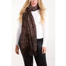 Blue Vanilla Leopard Print Scarf - Light Grey