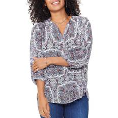 NYDJ Pintuck Long Sleeve Top - Pinnacle Vista