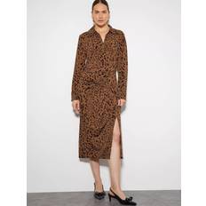 Monsoon Leopard Print Dress - Brown/Black