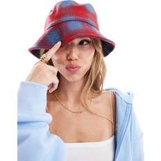 Levi's Herre Hatte Levi's Wool Blend Tartan Bucket Hat - Red/Blue