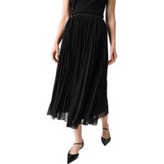 Evelina Plisse Skirt - Black