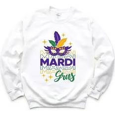 Mardi Gras Mask Sweatshirt - Sparkle