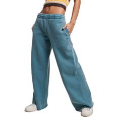 Superdry Pants Superdry Jogging Straight Faded Woman - Turquoise