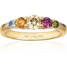 Multifärgade Ringar Sif Jakobs Multicoloured Zirconia Belluno Ring SJ-R42126-ACZ-SG Multicoloured/Gold 50cm