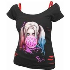 DC Comics Mad Love Harley Quinn Short-Sleeved T-Shirt - Black