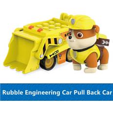 (Rocky) PAW Patrol Pull Back Car Simulation Fire Truck Engineering Vehicle Truck Car Toy