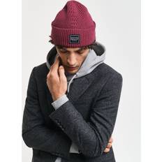 Gant Women Accessories Gant Men Ribbed Cotton Beanie - Berry