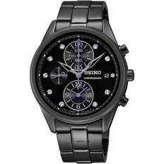 Seiko Unisex Wrist Watches Seiko NSA ELECTRONICS, s S CHRONOGRAPH BLACK AND BLACK SNDV97P1