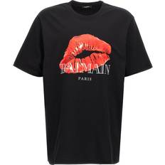 Balmain Mies T-paidat Balmain Kiss T Shirt Nero-Uomo - Black