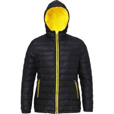 Hooded Water & Wind Resistant Padded Jacket - Jet Black