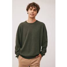 Magasin Magasin Mads 2 Cashmere Herr Tröjor - Dusty Olive Melange