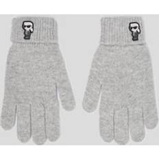 Gloves & Mittens Karl Lagerfeld K/ikonik Knitted Gloves Woman - Light Grey Mélange