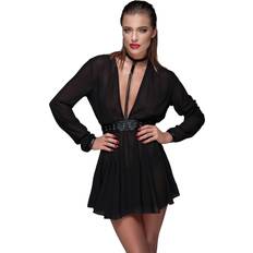 Chiffon-Minikleid mit Choker