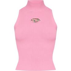 Diesel Cut Out Logo Tank Top - Pink