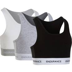 Endurance Wibow Sport-BH 3-pack - Vit/Svart/Grå