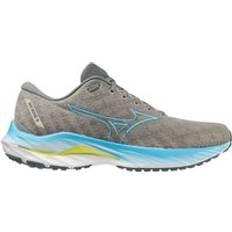 Mizuno Men Shoes Mizuno Wave Inspire 19 Stability Running Shoes - Gray/Blue/Neon